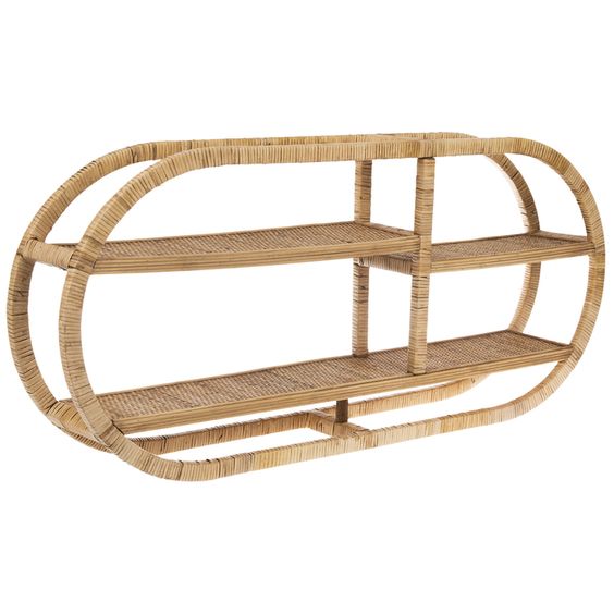 Oval Rattan Wall Shelf SH558156